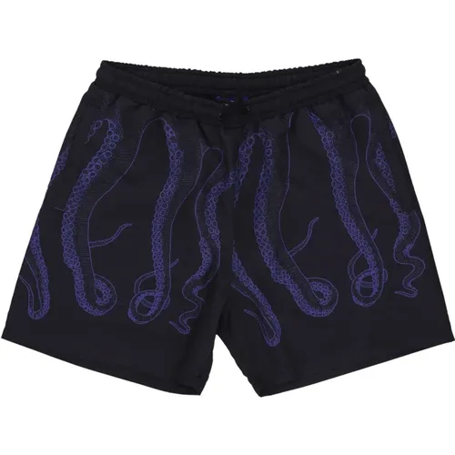 Beachwear, male, , Size: S Tentacles Swim Shorts Purple/ - Octopus - Modalova