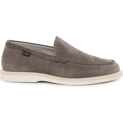 Loafers, male, , Size: 11 US Flat Suede Shoes - Hogan - Modalova