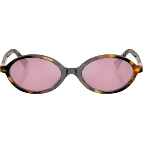 Round Havana Sunglasses , female, Sizes: 50 MM - Miu Miu - Modalova