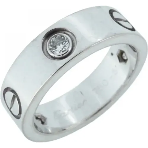 Pre-owned Jewellery, female, , Size: ONE SIZE Pre-owned White Gold rings - Cartier Vintage - Modalova