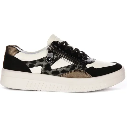 Black Multi Leather Trainers for Women , female, Sizes: 5 UK, 8 UK, 7 UK, 6 UK - Remonte - Modalova