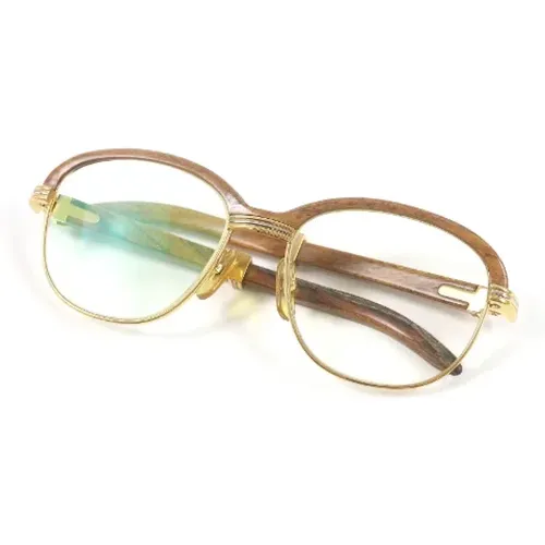 Pre-owned Accessories, female, , Size: ONE SIZE Pre-owned Fabric sunglasses - Cartier Vintage - Modalova