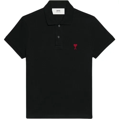 De Coeur Polo Shirt Cotton , male, Sizes: S, L - Ami Paris - Modalova