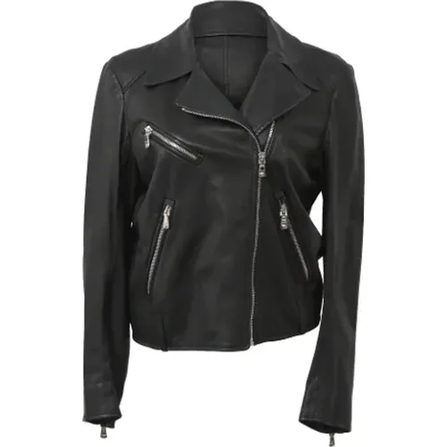 Pre-owned Jackets, female, , Size: M Pre-owned Leather outerwear - Miu Miu Pre-owned - Modalova