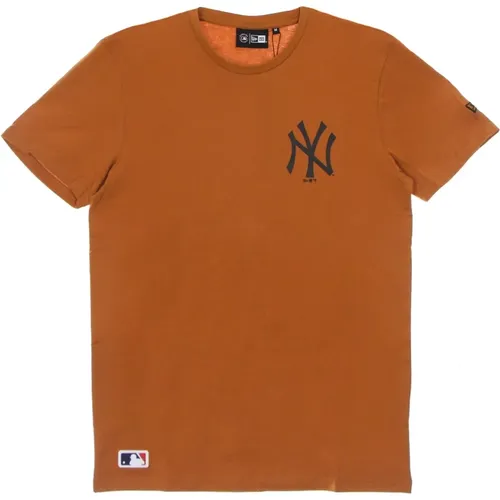 NY Yankees Logo Tee Toffee/Black , Herren, Größe: S - new era - Modalova