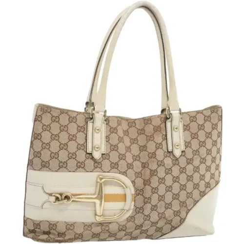 Pre-owned Tote Bags, female, , Size: ONE SIZE Pre-owned Canvas gucci-bags - Gucci Vintage - Modalova