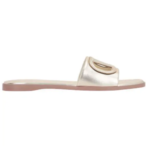 Grey VLogo Slide Sandals , female, Sizes: 3 1/2 UK - Valentino Garavani - Modalova