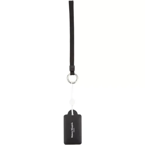 Schwarzer Leder Schlüsselanhänger mit Metallhaken - Maison Margiela - Modalova