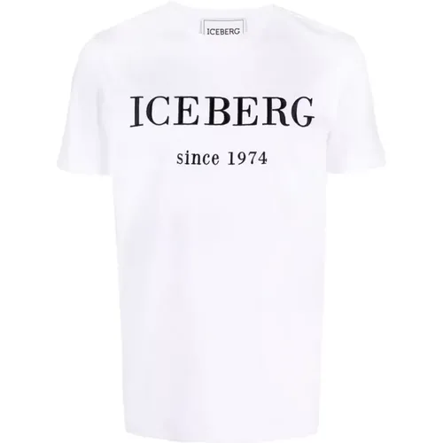 Weißes T-Shirt - XS , Herren, Größe: XL - Iceberg - Modalova