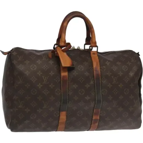 Pre-owned Weekend Bags, female, , Size: ONE SIZE Pre-owned Canvas travel-bags - Louis Vuitton Vintage - Modalova