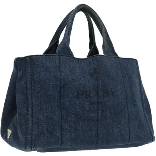 Pre-owned Tote Bags, female, , Size: ONE SIZE Pre-owned Canvas prada-bags - Prada Vintage - Modalova