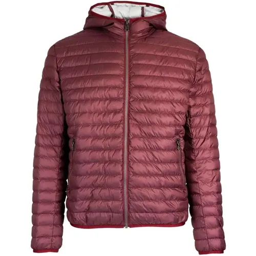 Down Jackets, male, , Size: M Purple Polyester Hooded Jacket - Colmar - Modalova