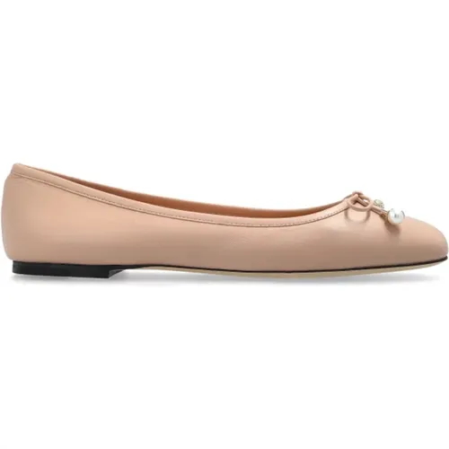 Leather Ballet Flats ‘Elme’ , female, Sizes: 4 1/2 UK, 4 UK, 5 UK, 7 UK, 3 UK, 6 UK, 5 1/2 UK, 8 UK, 2 UK, 6 1/2 UK - Jimmy Choo - Modalova