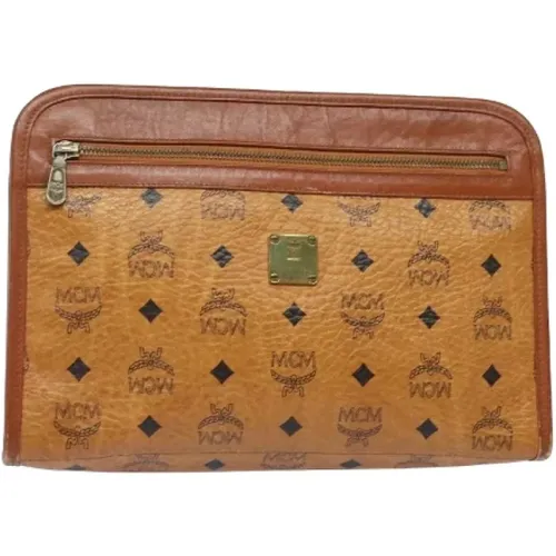 Pre-owned Clutches, female, , Size: ONE SIZE Pre-owned Fabric clutches - MCM Pre-owned - Modalova