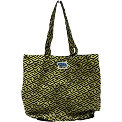 Pre-owned Tote Bags, female, , Size: ONE SIZE Pre-owned Fabric handbags - Versace Pre-owned - Modalova