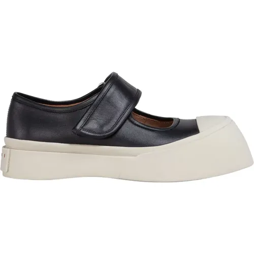 Nappa leather mary jane sneaker , female, Sizes: 3 UK, 5 UK, 2 UK, 6 UK, 4 UK, 7 UK - Marni - Modalova