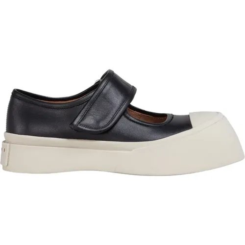 Nappa leather mary jane sneaker , female, Sizes: 3 UK, 6 UK - Marni - Modalova