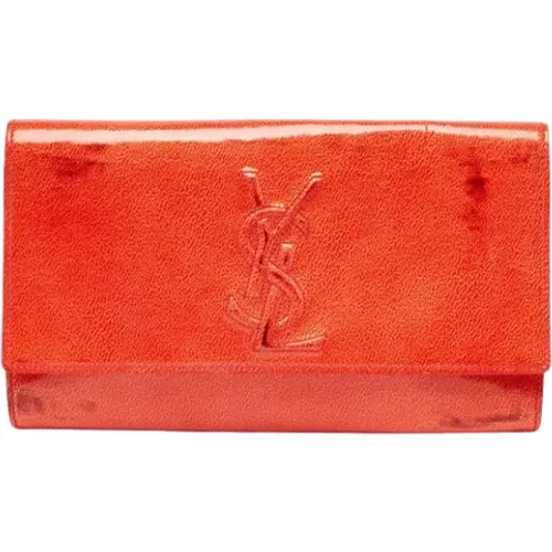 Pre-owned Leather clutches , female, Sizes: ONE SIZE - Yves Saint Laurent Vintage - Modalova