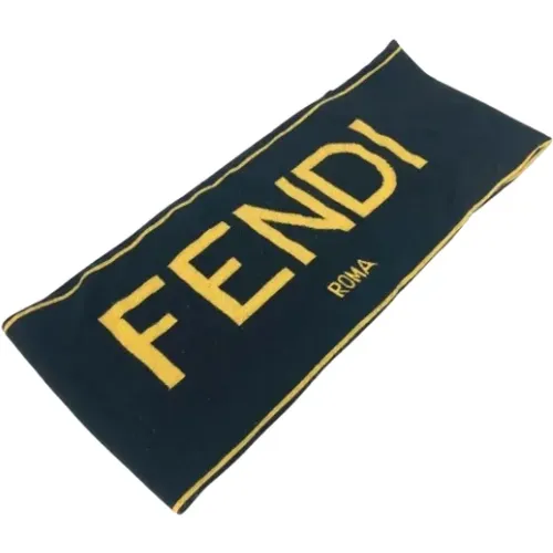 Pre-owned Scarves, female, , Size: ONE SIZE Pre-owned Wool scarves - Fendi Vintage - Modalova