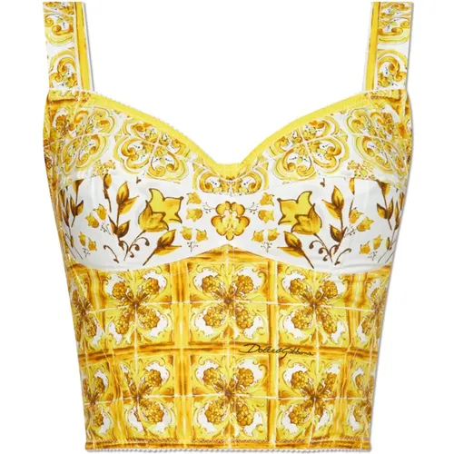 Top mit 'Majolika'-Print - Dolce & Gabbana - Modalova