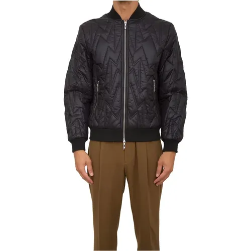 Schwarze Nylon Regular Fit Bomberjacke , Herren, Größe: M - Antony Morato - Modalova