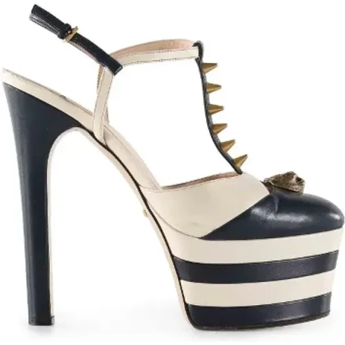 Pre-owned Leather heels , female, Sizes: 6 1/2 UK - Gucci Vintage - Modalova