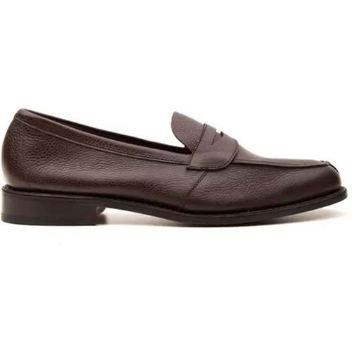 Braune Flache Schuhe für Herren , Herren, Größe: 43 1/2 EU - Tricker's - Modalova