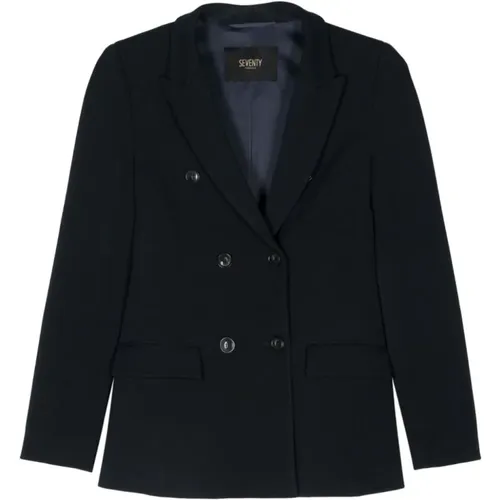 Double-Breasted Jacket with Peak Lapels , female, Sizes: L - Seventy - Modalova