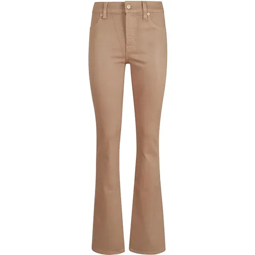 Coated Stretch Bootcut Hose , Damen, Größe: W26 - 7 For All Mankind - Modalova