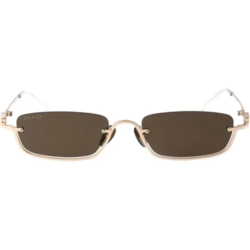 Stilvolle Metallsonnenbrille , unisex, Größe: 55 MM - Gucci - Modalova