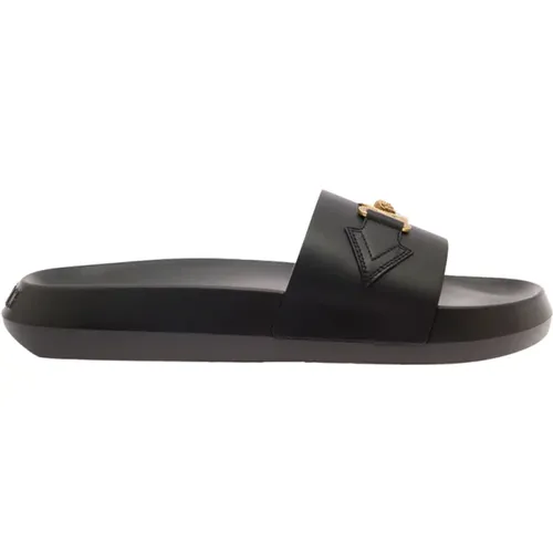 Schwarze Sandalen , Herren, Größe: 40 EU - Versace - Modalova