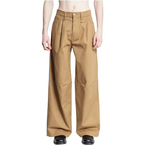 Wide Trousers, male, , Size: L Wide Leg Puddle Drill Jeans - Simone Rocha - Modalova