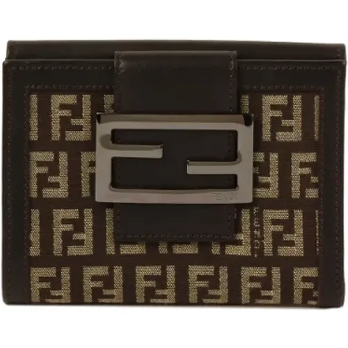 Pre-owned Canvas wallets , female, Sizes: ONE SIZE - Fendi Vintage - Modalova