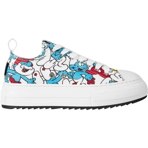 Smurfs Low Top Sneakers , female, Sizes: 6 UK - Dsquared2 - Modalova