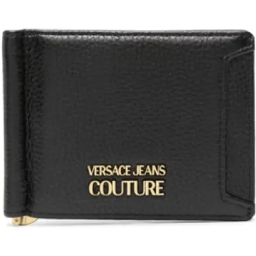 Wallets & Cardholders, female, , Size: ONE SIZE Leather Wallet with Logo Print - Versace Jeans Couture - Modalova