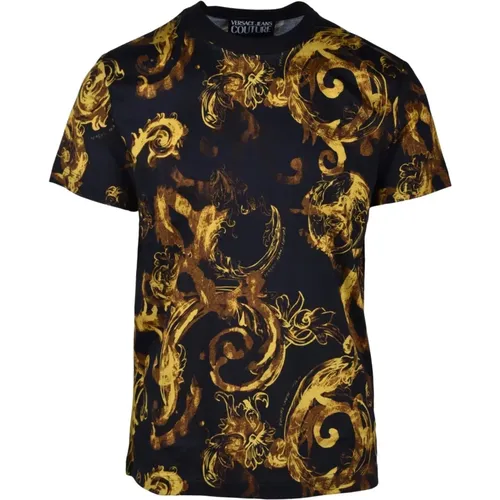 T-Shirts, male, , Size: 3XL Cotton T-shirt with Stylish Design - Versace Jeans Couture - Modalova