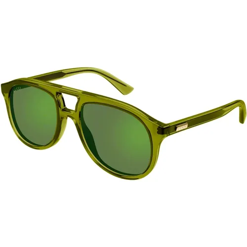 Grüne Sonnenbrille Gg1320S , Herren, Größe: 54 MM - Gucci - Modalova