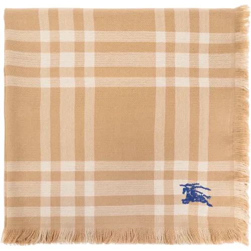 Winter Scarves, male, , Size: ONE SIZE Wool scarf - Burberry - Modalova