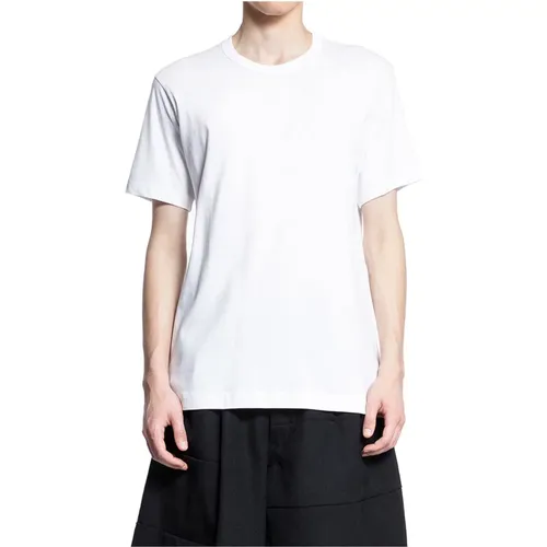 Weiße Strick-T-Shirt mit Rückenlogo - Comme des Garçons - Modalova