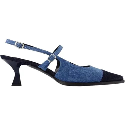 Blaue Baumwollpumps mit Knöchelriemen - Carel - Modalova