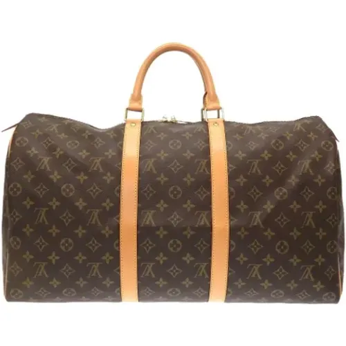 Pre-owned Weekend Bags, female, , Size: ONE SIZE Pre-owned Canvas travel-bags - Louis Vuitton Vintage - Modalova