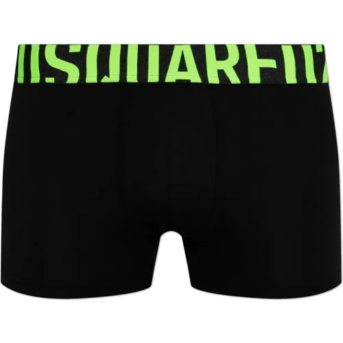 Bottoms, male, , Size: M Cotton boxers with logo - Dsquared2 - Modalova