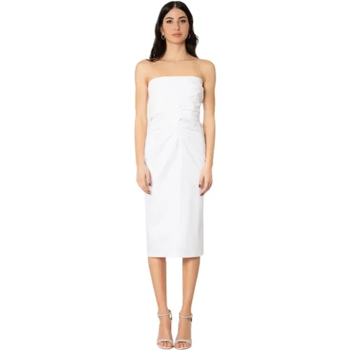 Midi Dresses, female, , Size: XS Cotton Dress with Side Slit - Max Mara Studio - Modalova