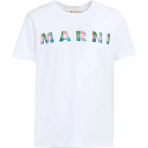 T-Shirts, male, , Size: S Graphic Logo Tee - Marni - Modalova