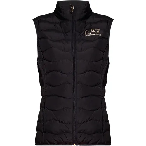 Insulated Vest with logo , female, Sizes: L - Emporio Armani EA7 - Modalova