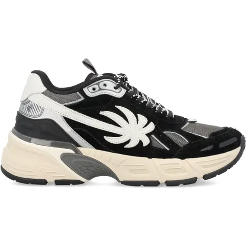 Schwarze Graue Sneakers PA 4 , Herren, Größe: 45 EU - Palm Angels - Modalova