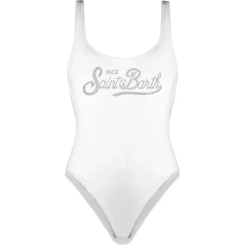 One-piece, female, , Size: L Women's Swarovski Crystal One-Piece Swimsuit - MC2 Saint Barth - Modalova