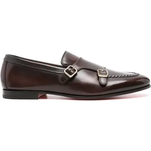 Loafers, male, , Size: 9 1/2 US Flat shoes - Santoni - Modalova