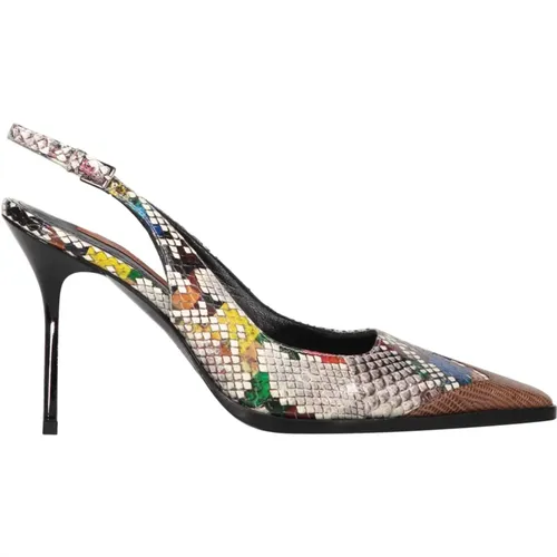 Pumps, female, , Size: 7 US Python Print Slingback Stiletto Heels - Missoni - Modalova