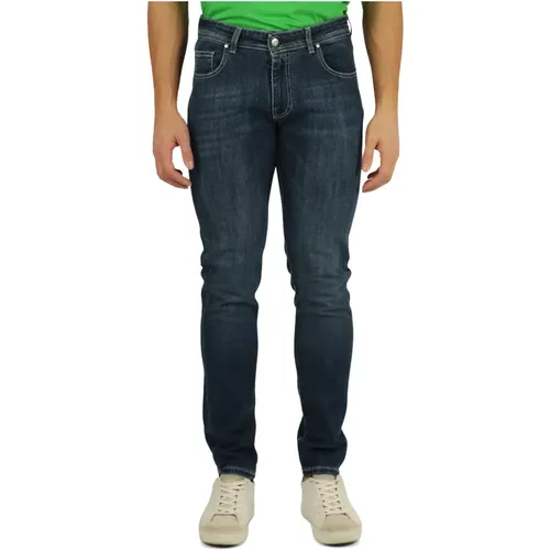 Grey Denim Jeans with Five Pockets , male, Sizes: W34, W32, W30, W31, W33, W36 - Daniele Alessandrini - Modalova